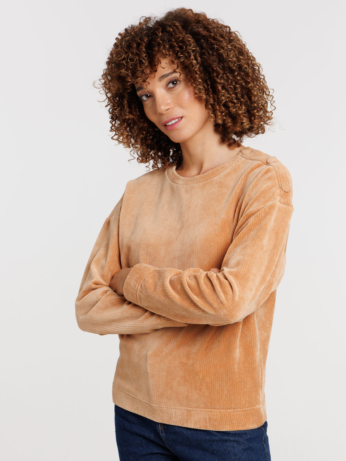 Sweat camel velours femme Sweat camel velours femme
