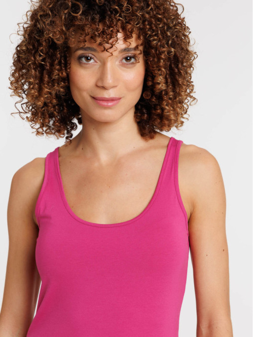Débardeur basique fushia femme Débardeur basique fushia femme