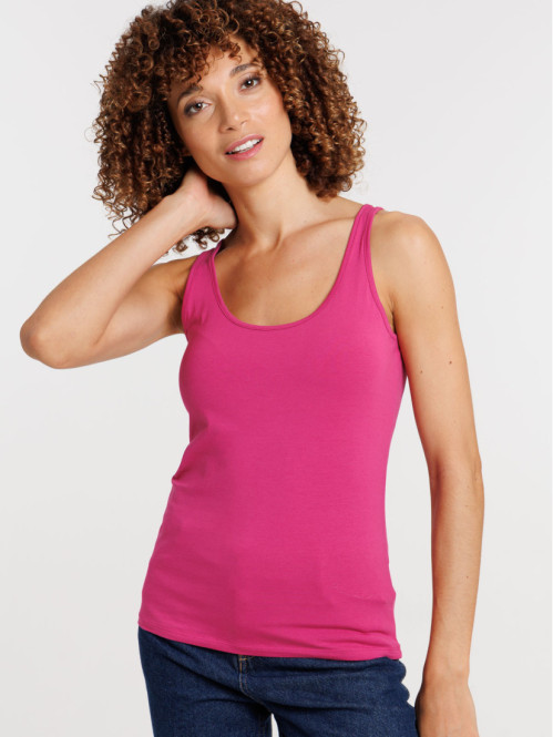 Débardeur basique fushia femme Débardeur basique fushia femme
