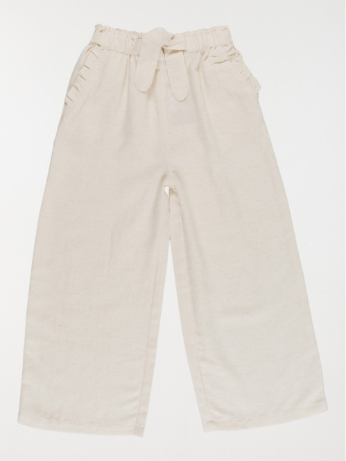 Pantalon large uni fille (3-12A)