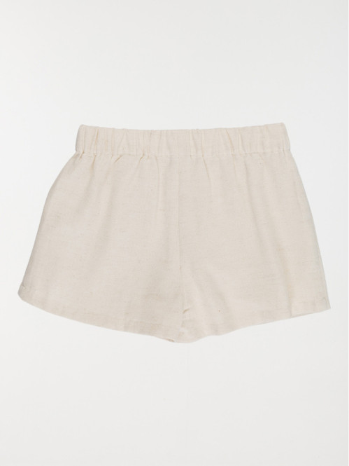 Jupe short uni noeud fille...