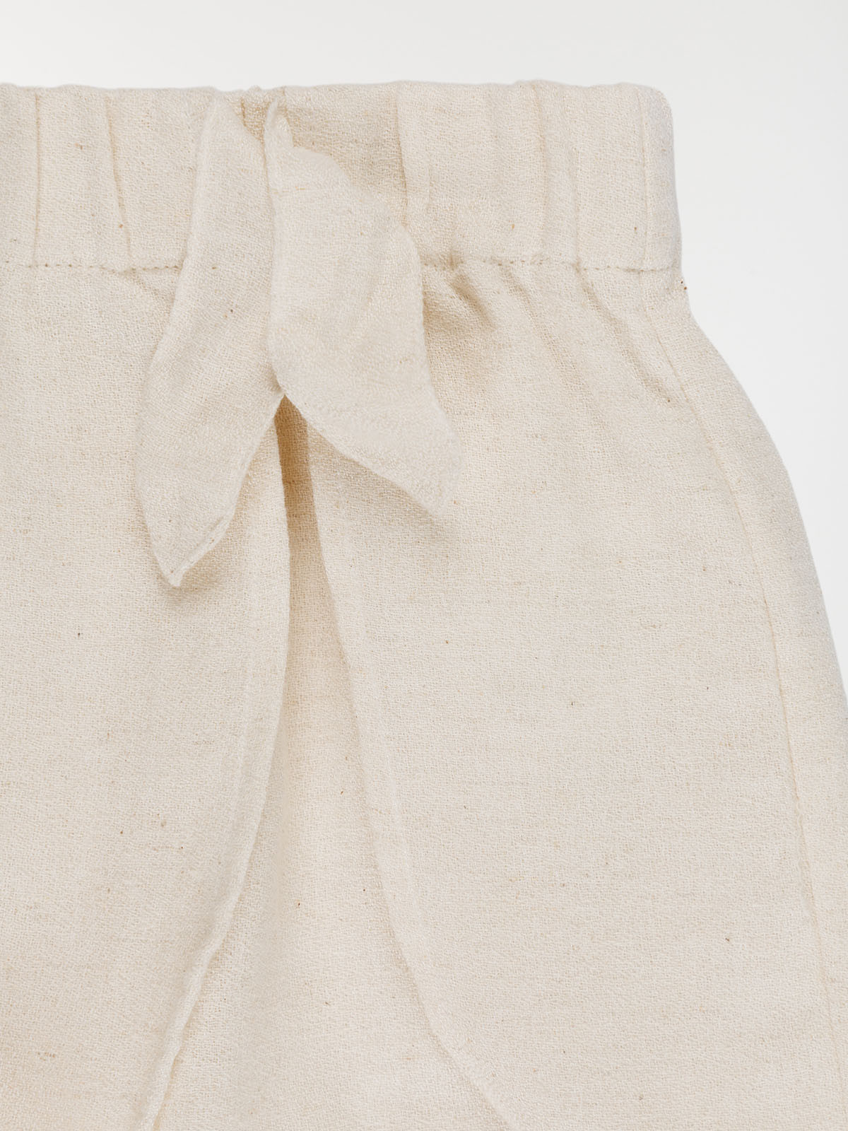 Jupe short uni noeud fille (3-12A)