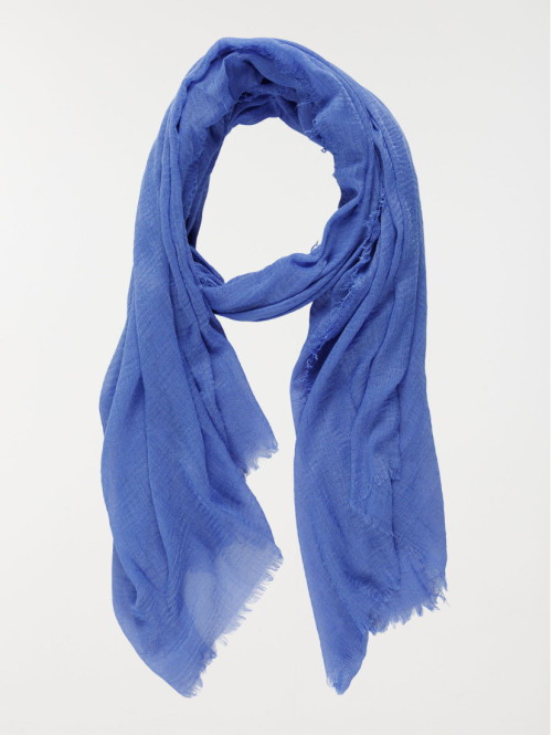 Foulard uni bleu lavande femme