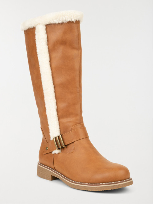 Bottes plates marrons femme (36-41) Bottes plates marrons femme (36-41)