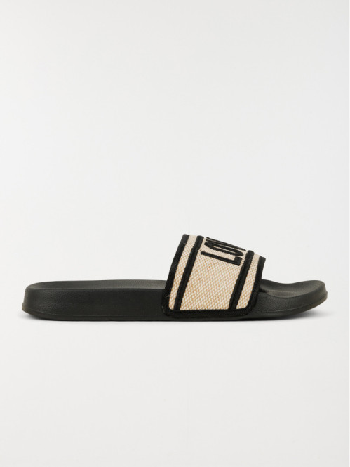 Claquettes noires love femme (36-41)