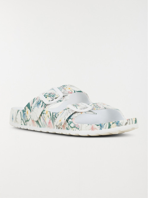 Claquettes motif fleuri...