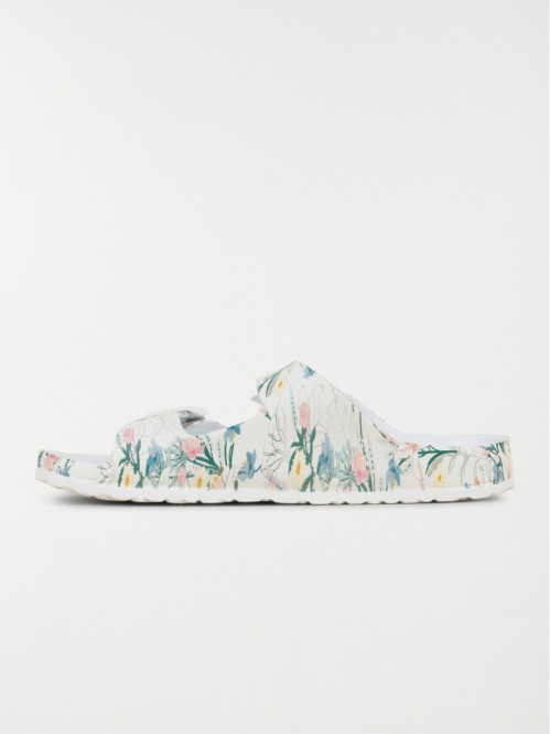 Claquettes motif fleuri...