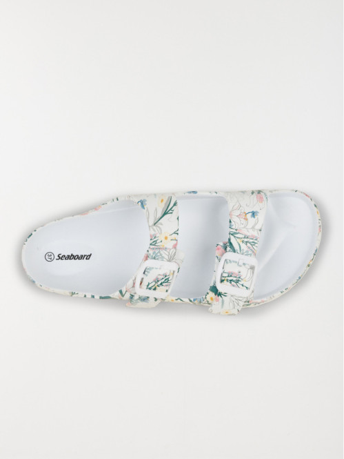 Claquettes motif fleuri...