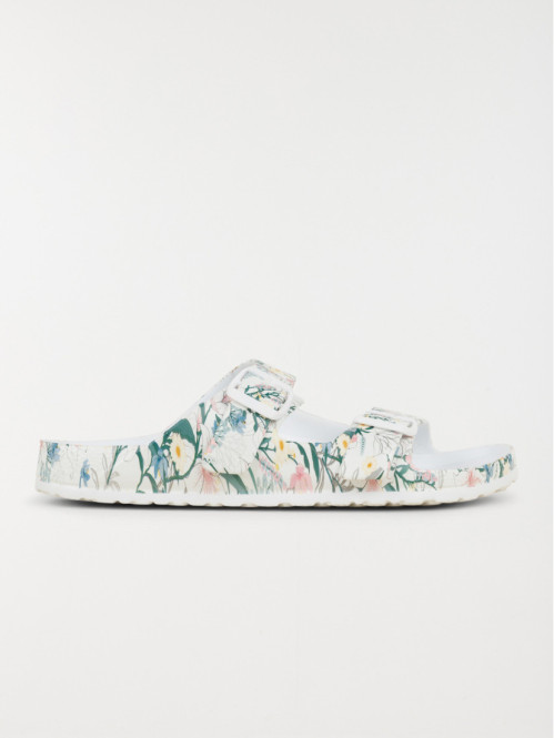 Claquettes motif fleuri femme (36-41)