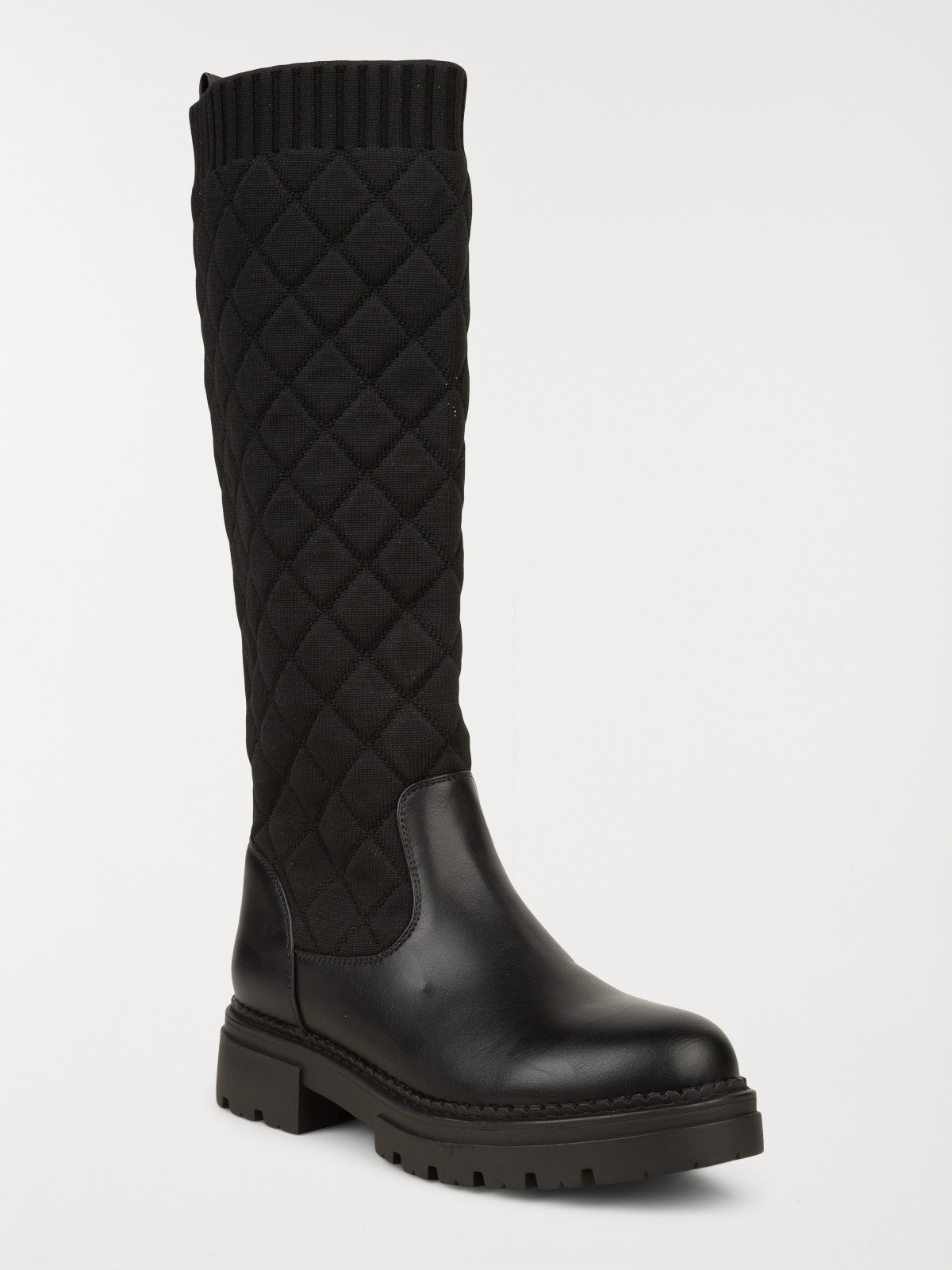 Botte plate femme bi-matière (36-41) Botte plate femme bi-matière (36-41)