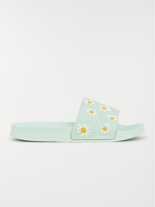 Claquette vert menthe fille...