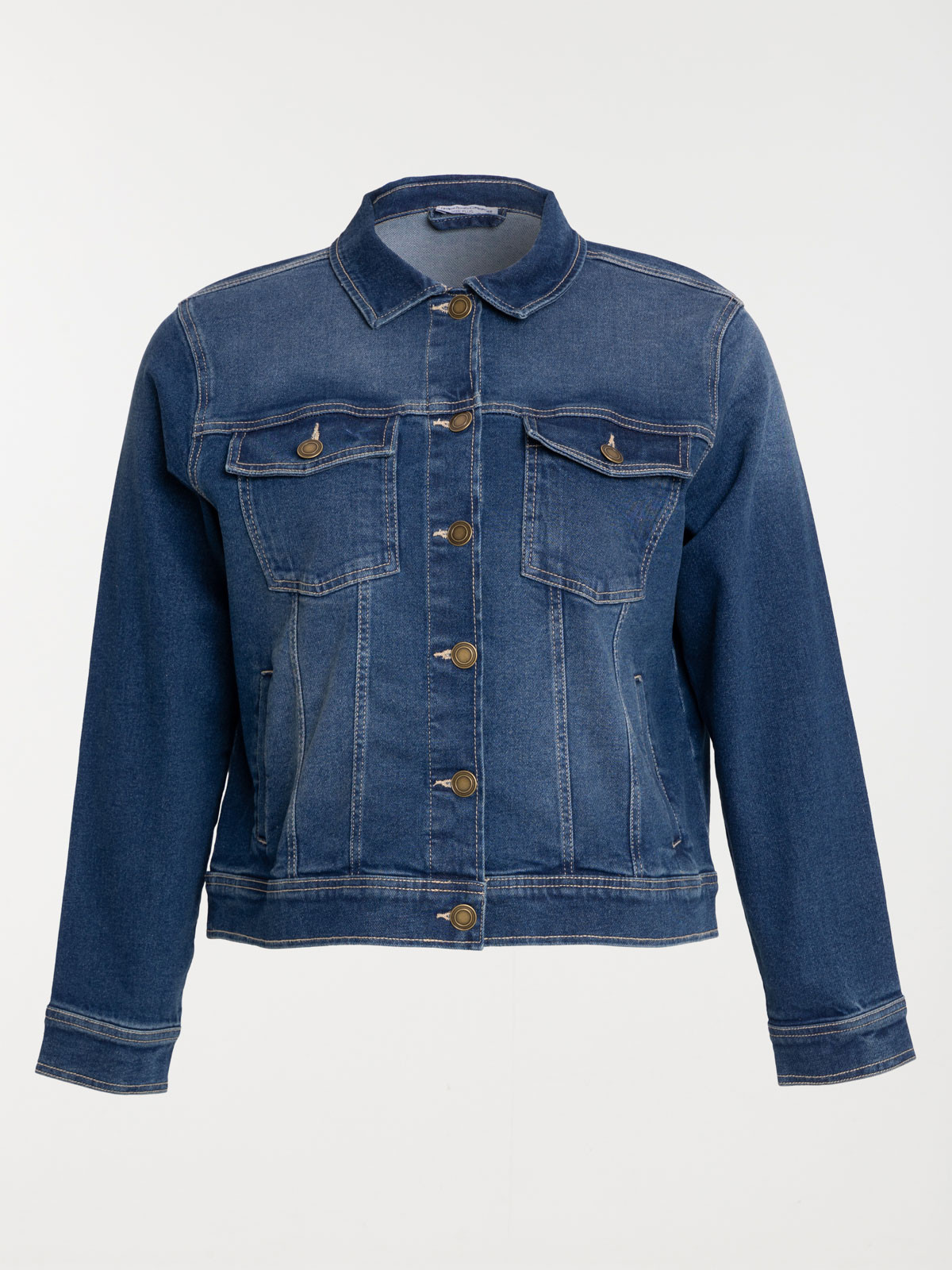 Veste denim stone grande taille femme