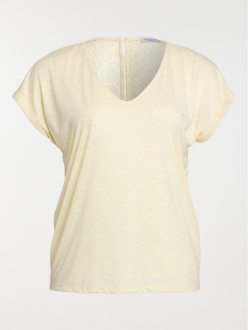 T-shirt grande taille femme dentelle dos