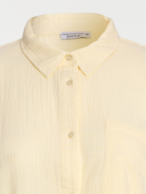 Chemise jaune grande taille...