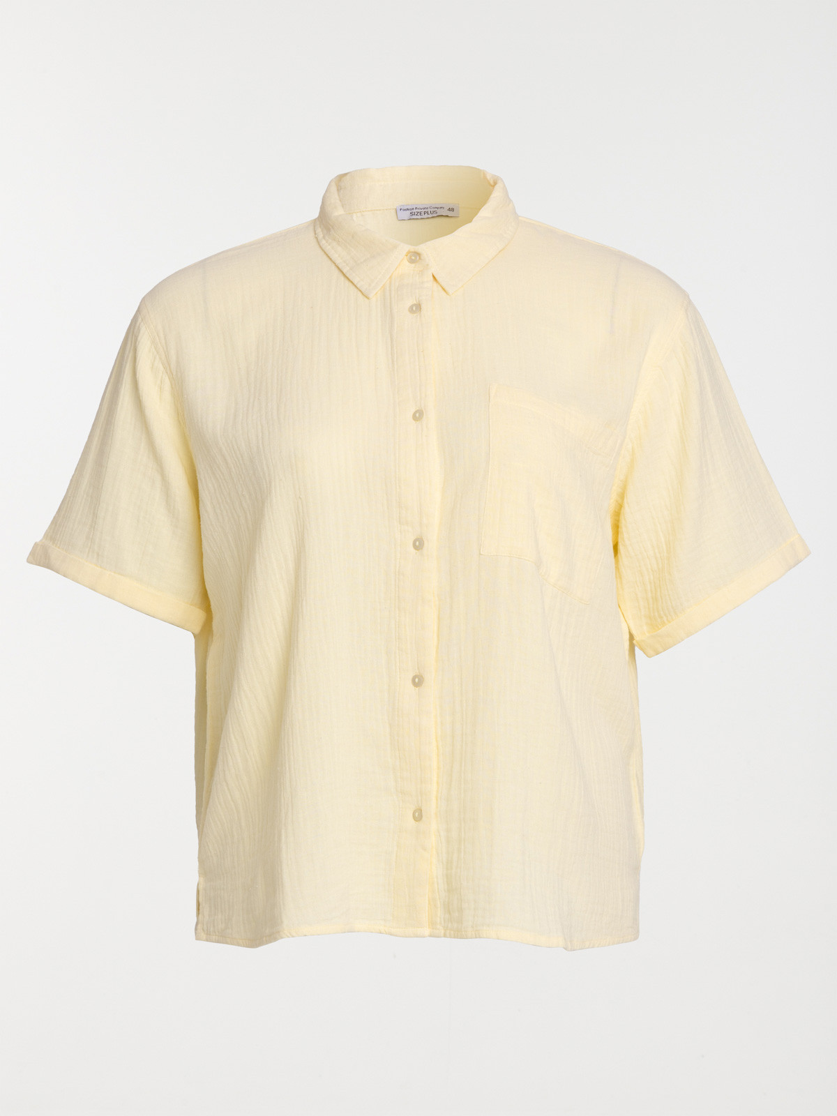 Chemise jaune grande taille femme