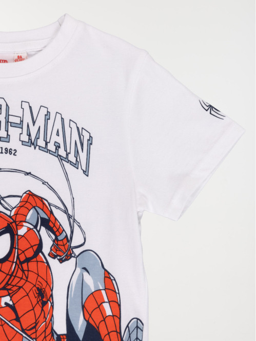 T-shirt Spiderman garçon blanc (3-12A)