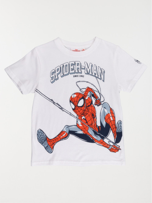 T-shirt Spiderman garçon blanc (3-12A)