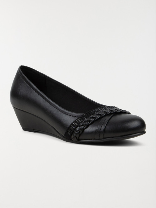 Ballerine compensée femme noir (36-41)