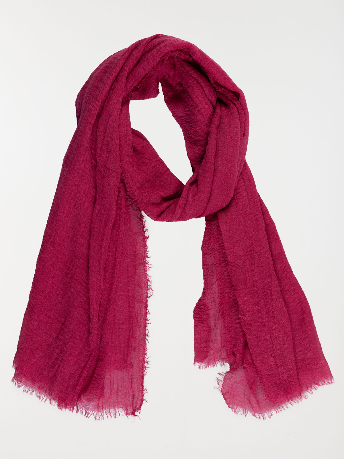 Foulard uni fushia femme