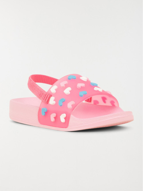 Claquette motif coeur fille...