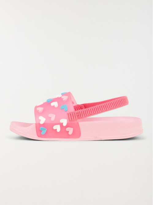 Claquette motif coeur fille...