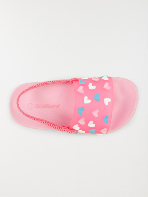 Claquette motif coeur fille...