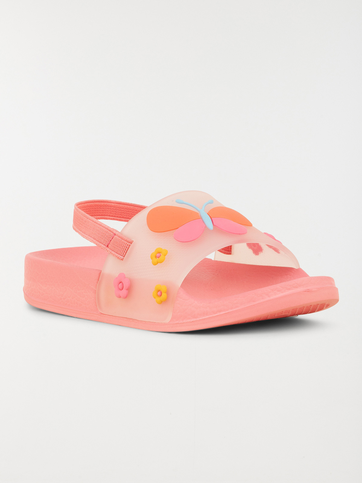 Claquette papillon fleurs fille (24-30)