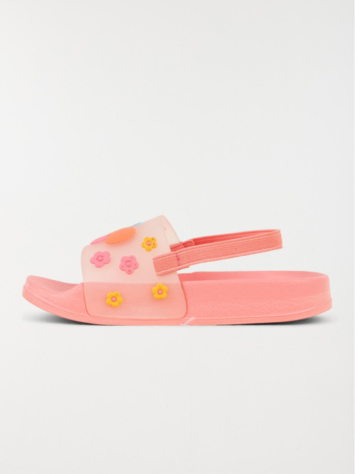 Claquette papillon fleurs...