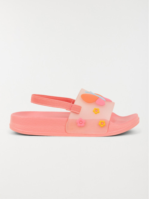 Claquette papillon fleurs...