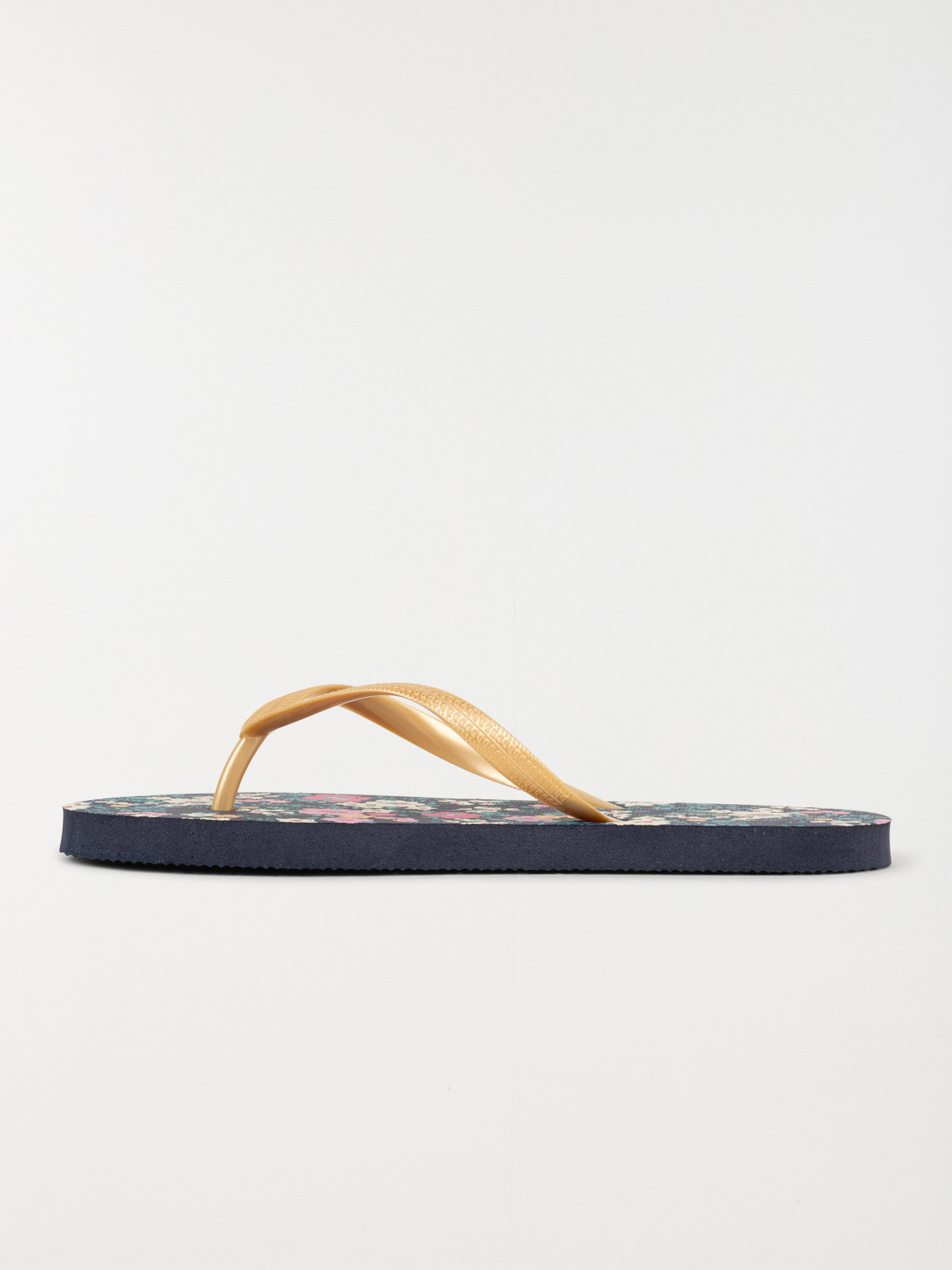 Tong imprimé fleuri femme marine (36-41)