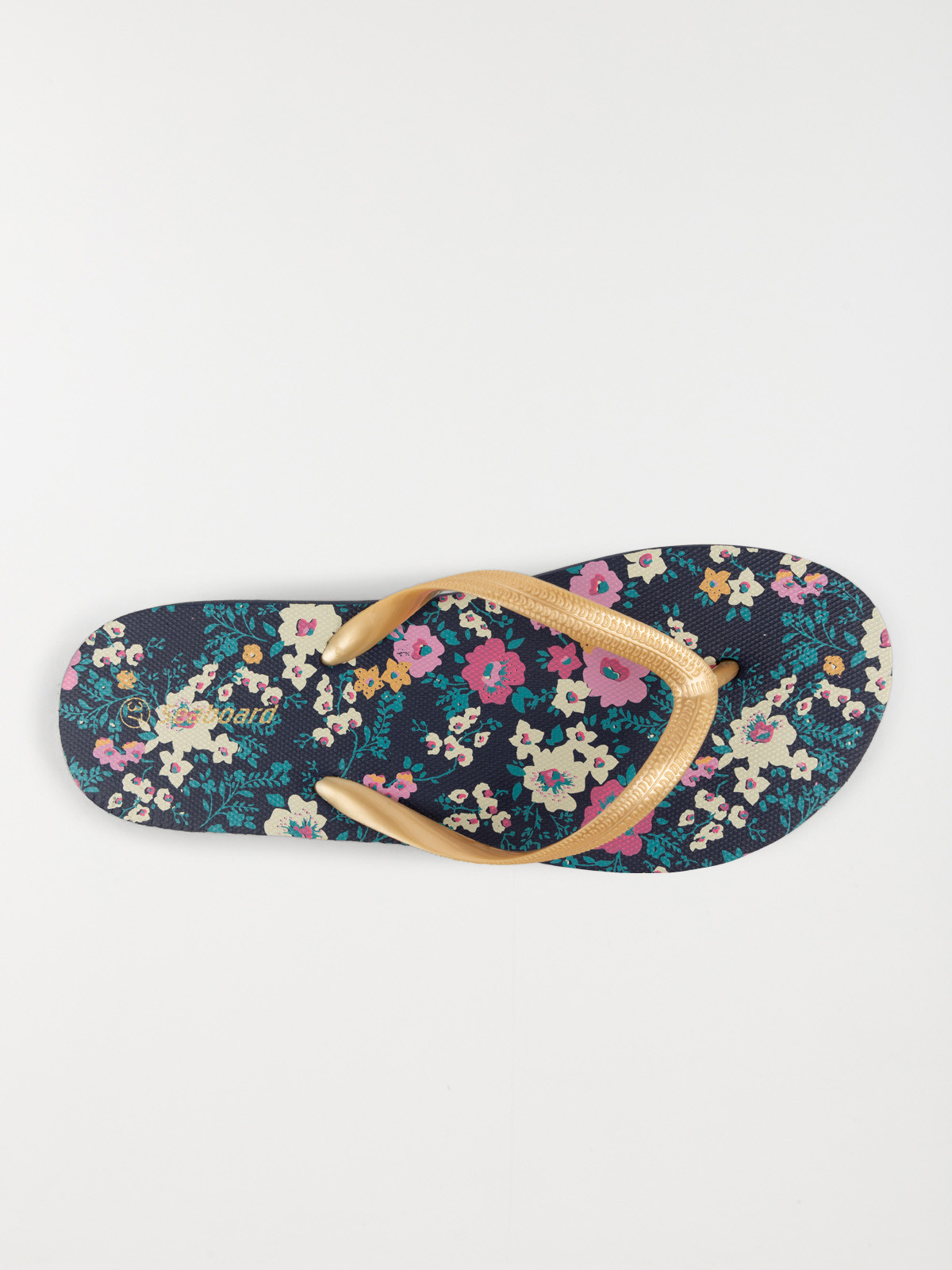 Tong imprimé fleuri femme marine (36-41)