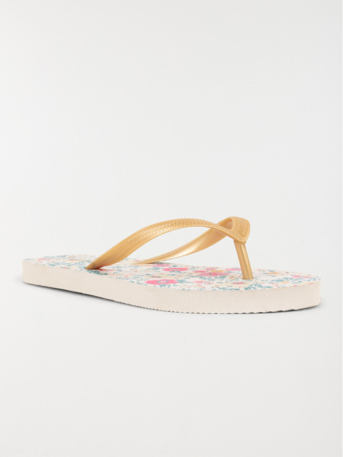 Tong imprimé fleuri femme...