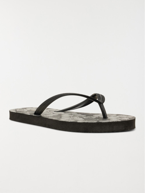 Tong imprimé végétal femme...