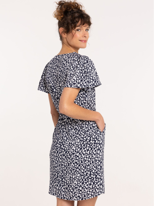 Robe fleurie marine femme