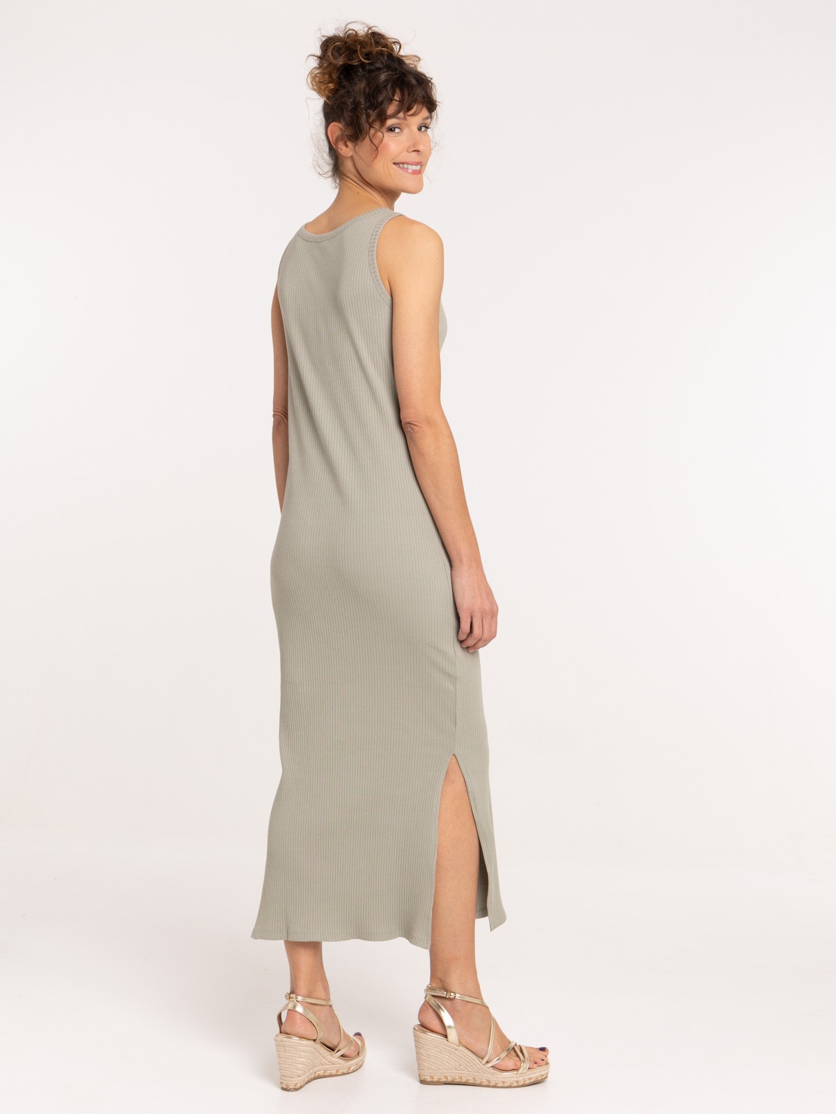 Robe longue côtelée femme Robe longue côtelée femme