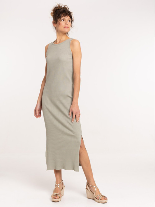 Robe longue côtelée femme Robe longue côtelée femme