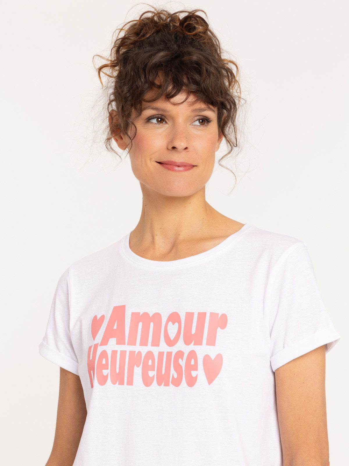 T-shirt amour heureuse femme