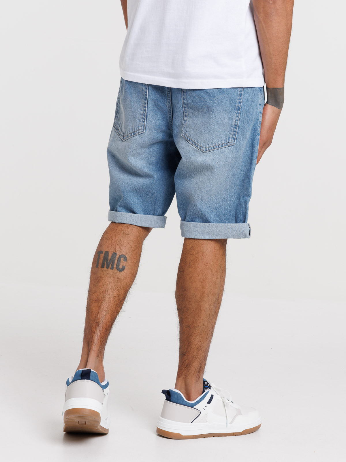 Short en jean bleached homme
