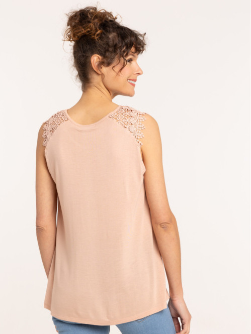 Débardeur dentelle rose...