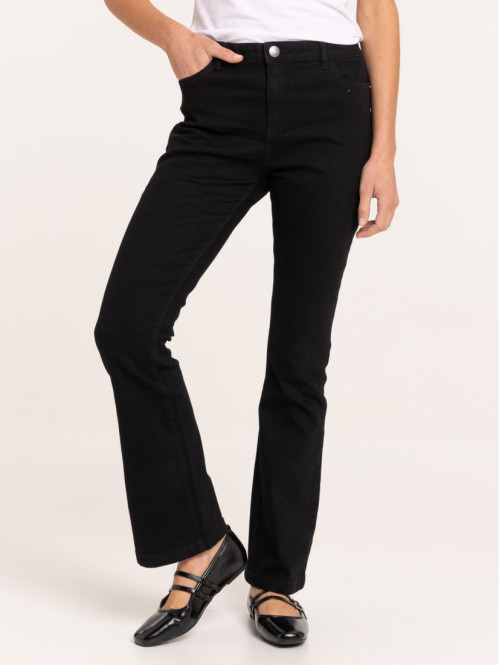 Jean bootcut noir femme