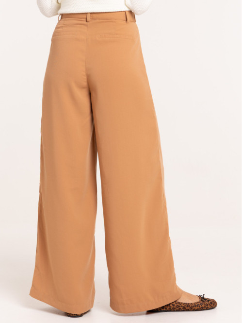 Pantalon camel large femme Pantalon camel large femme