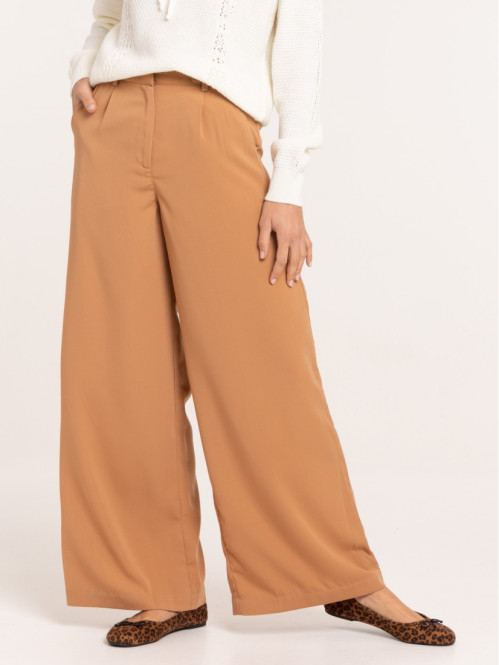 Pantalon camel large femme Pantalon camel large femme