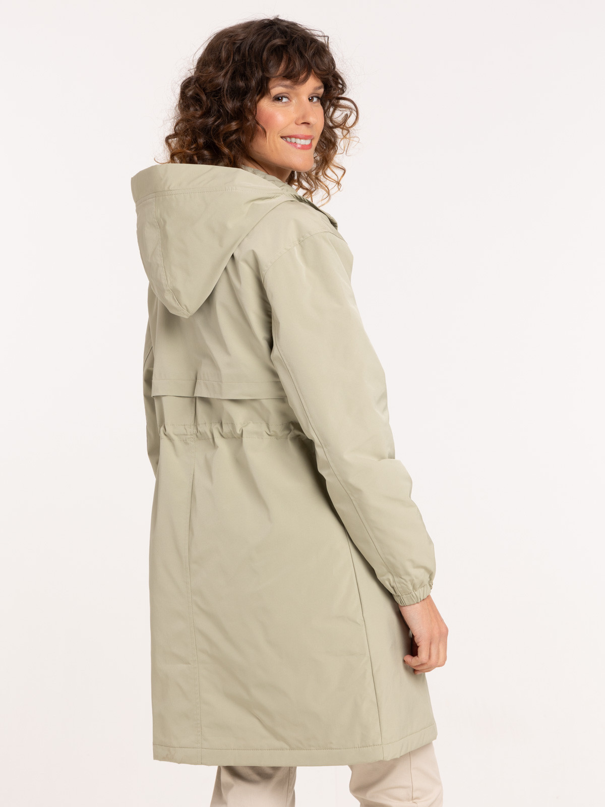 Parka longue capuche sauge femme Parka longue capuche sauge femme