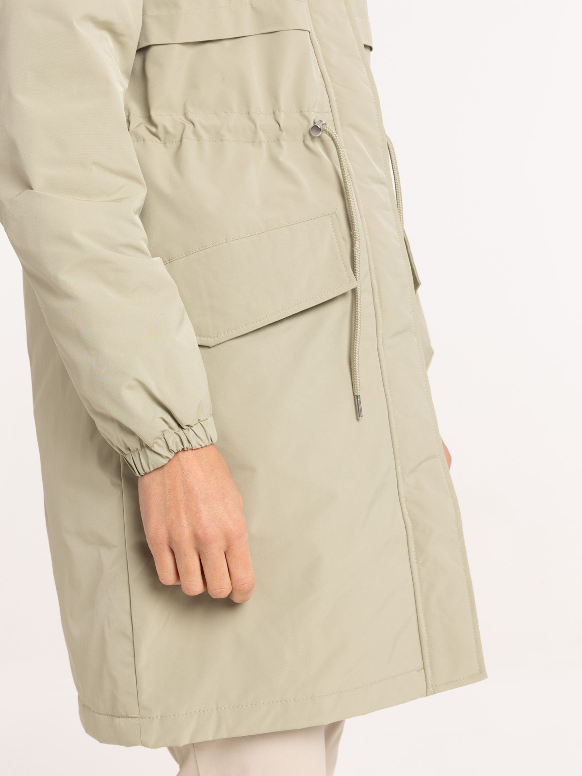 Parka longue capuche sauge femme Parka longue capuche sauge femme
