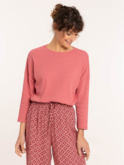 Haut de pyjama manches longues femme
