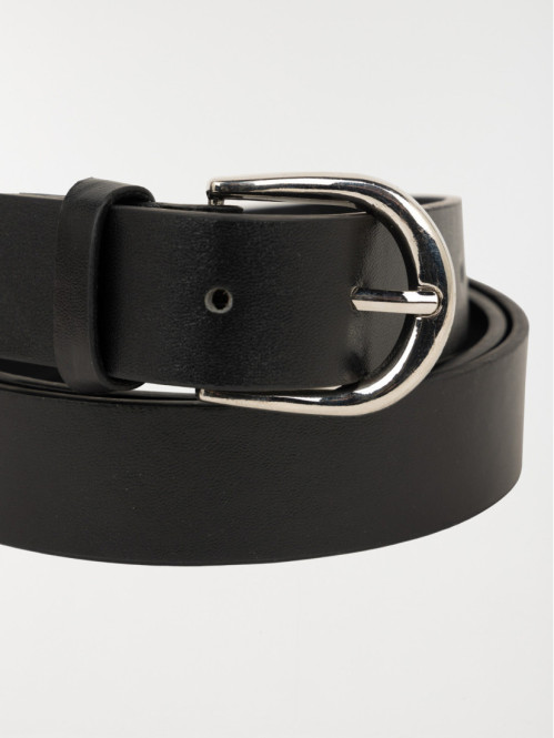 Ceinture noire boucle dorée...