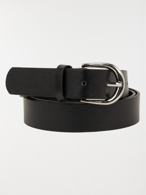 Ceinture noire boucle dorée femme