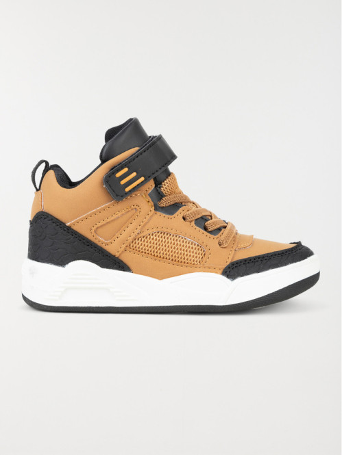 Baskets montantes garçon camel (31-38)