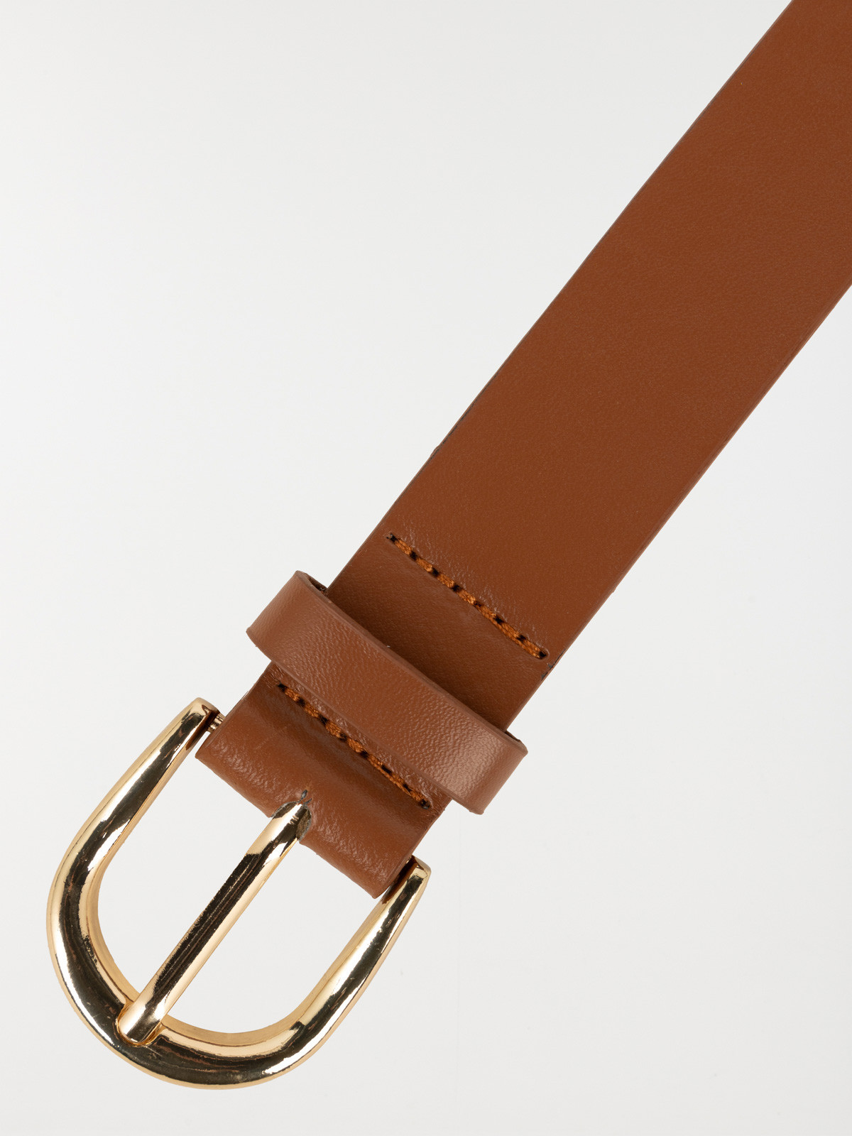 Ceinture camel boucle dorée femme