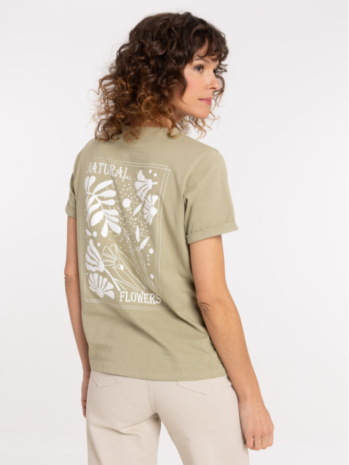 T-shirt motif devant et dos femme